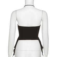 Load image into Gallery viewer, Off-shoulder Sleeveless Crop Tank Top Solid Color Sexy Halter Neck Hollow Summer Fashion Strappy Vest