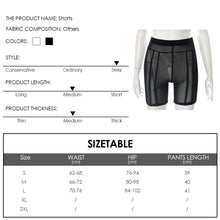 Load image into Gallery viewer, Sexy See-through Mesh Highwaist Hip-lifting Shorts Black White Perspective Thin Yoga Sports Casual Pants