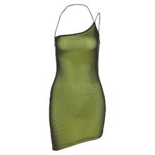 Load image into Gallery viewer, Lowcut Lace-up Sexy Backless Slim Fit High Waist Hip Skirt Halterneck Off-shoulder Solid Color Dress