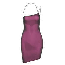 Load image into Gallery viewer, Lowcut Lace-up Sexy Backless Slim Fit High Waist Hip Skirt Halterneck Off-shoulder Solid Color Dress