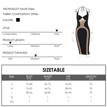 Load image into Gallery viewer, Summer Fashion Panelled Color Lowcut Sexy Halterneck Lace-up Open Back Off-shoulder Slim Fit Dress