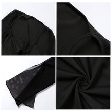 Load image into Gallery viewer, Abstinence Sexy Suspender Bodysuit Long Sleeve Lowcut Hollow One-piece Top Mesh T-shirt