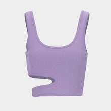 Load image into Gallery viewer, Sleeveless U-neck Solid Color Tight Waist Slim Solid Color Knit Sweater Summer Top Vest