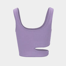 Load image into Gallery viewer, Sleeveless U-neck Solid Color Tight Waist Slim Solid Color Knit Sweater Summer Top Vest