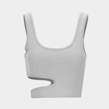 Load image into Gallery viewer, Sleeveless U-neck Solid Color Tight Waist Slim Solid Color Knit Sweater Summer Top Vest