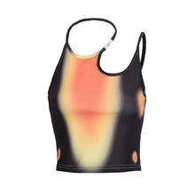 Load image into Gallery viewer, Hot Girls Irregular Halterneck Spaghetti Straps Cool Metal T-shirt Top Contrast Colors Suspenders Vest