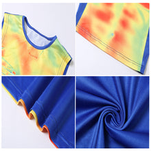 Load image into Gallery viewer, Ins Style Personalized Print Sleeveless Vest Round Neck Short Top Bright Colors Spring Summer T-shirts
