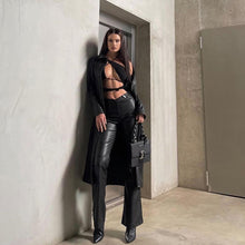 Load image into Gallery viewer, Sexy Hollow Off-shoulder Irregular Slim Corset Ins Fashion Halterneck Solid Color Inner Long-sleeved T-shirt Top