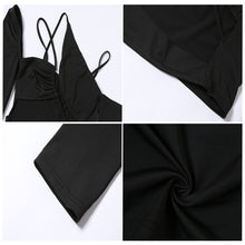 Load image into Gallery viewer, Sexy Hollow Off-shoulder Irregular Slim Corset Ins Fashion Halterneck Solid Color Inner Long-sleeved T-shirt Top