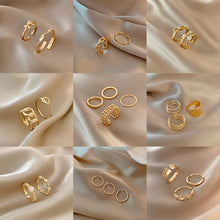 Load image into Gallery viewer, Fashion Personalized Rings Multi-Piece Set Adjustable Rings Stackable Simple Rings Jewelry Accessories for Women