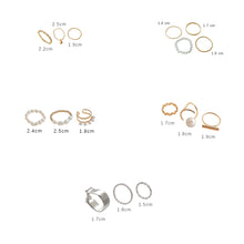 Load image into Gallery viewer, Fashion Temperament Adjustable Rings Multi-piece Stackable Rings Personalized Simple Ring Jewelry for Women