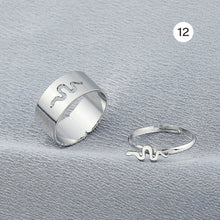 Load image into Gallery viewer, Couple Set Alloy Rings Fashion Personality Butterfly Star Open Rings Jewelry Accessories Gift for Men Women