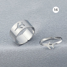 Load image into Gallery viewer, Couple Set Alloy Rings Fashion Personality Butterfly Star Open Rings Jewelry Accessories Gift for Men Women