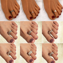 Load image into Gallery viewer, Geometric Beach Foot Ring Metal Cutout Knuckle Ring Fashion Simple Foot Ring Jewelry Accessories