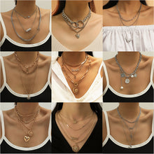 Load image into Gallery viewer, Creative Retro Multi-layer Necklace Personalized Simple Alloy Necklace Women Jewelry Accessories Gift