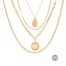 Load image into Gallery viewer, Fashion Personalized Multilayer Necklace Metal Chain Clavicle Chain Stacked Necklace Women Jewelry Accessories