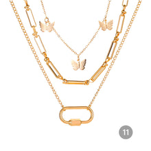 Load image into Gallery viewer, Fashion Personalized Multilayer Necklace Metal Chain Clavicle Chain Stacked Necklace Women Jewelry Accessories