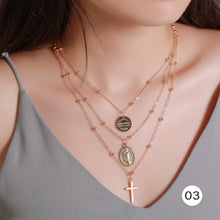 Load image into Gallery viewer, Creative Retro Multilayer Necklace Simple Metal Chain Necklace Clavicle Chain Jewelry Accessories Gift