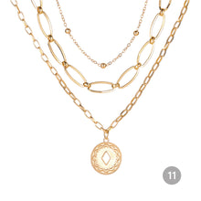 Load image into Gallery viewer, Creative Vintage Multilayer Necklace Alloy Pendant Clavicle Chain Necklace Jewelry Accessories Gift