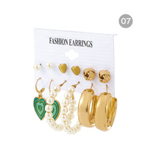 Load image into Gallery viewer, Exaggerated Metal Geometric Earrings Butterfly Pearl Earrings Set Fashion Personalized Earrings Women Jewelry Accessories
