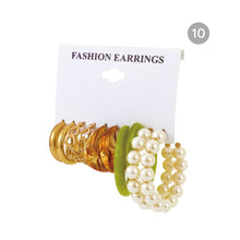 Load image into Gallery viewer, Exaggerated Metal Geometric Earrings Butterfly Pearl Earrings Set Fashion Personalized Earrings Women Jewelry Accessories