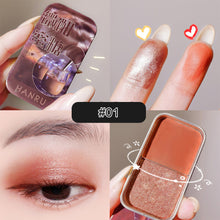 Load image into Gallery viewer, Portable Iron Box Two-color Eyeshadow Palette Matte Pearlescent Eyeshadow Palette Eyes Makeup Cosmetics