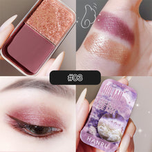 Load image into Gallery viewer, Portable Iron Box Two-color Eyeshadow Palette Matte Pearlescent Eyeshadow Palette Eyes Makeup Cosmetics