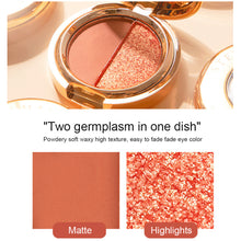 Load image into Gallery viewer, Matte Pearlescent Duo Eyeshadow Palette Long Lasting Waterproof Eyeshadow Palette Beauty Eyes Makeup Cosmetics