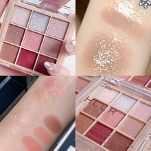 Load image into Gallery viewer, 9 Colors Eyeshadow Palette Pearlescent Matte Eyeshadow Palette Portable Makeup Palette Eyes Makeup Cosmetics