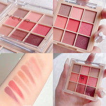 Load image into Gallery viewer, 9 Colors Eyeshadow Palette Pearlescent Matte Eyeshadow Palette Portable Makeup Palette Eyes Makeup Cosmetics