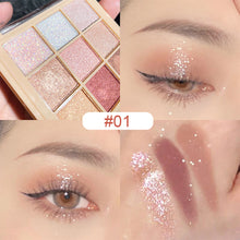 Load image into Gallery viewer, 9 Colors Eyeshadow Palette Pearlescent Matte Eyeshadow Palette Portable Makeup Palette Eyes Makeup Cosmetics
