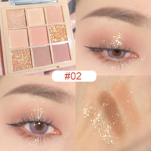 Load image into Gallery viewer, 9 Colors Eyeshadow Palette Pearlescent Matte Eyeshadow Palette Portable Makeup Palette Eyes Makeup Cosmetics