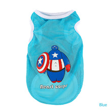 Load image into Gallery viewer, Summer Breathable Pet Mesh Vest Cartoon Print Puppy Dog Clothing Cat T-Shirt Sport Shirt Quick-drying Pet Clothes XS-XL