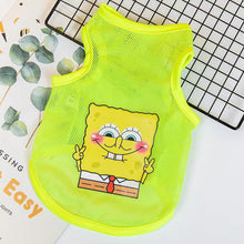 Load image into Gallery viewer, Summer Breathable Pet Mesh Vest Cartoon Print Puppy Dog Clothing Cat T-Shirt Sport Shirt Quick-drying Pet Clothes XS-XL