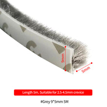 Load image into Gallery viewer, 5M Brush Strip Self Adhesive Door Window Sealing Strip Home Door Window Sound Insulation Wind-proof Strip Gasket