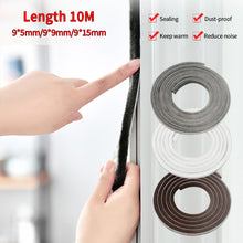 Load image into Gallery viewer, 10M Brush Strip Self Adhesive Door Window Sealing Strip Home Door Window Sound Insulation Wind-proof Strip Gasket