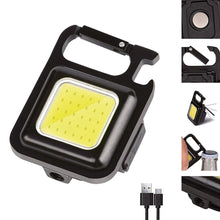 Load image into Gallery viewer, Mini LED Working Light Portable USB Rechargeable Flashlight Bright Keychain Light COB Work Lamp For Outdoor Camping Security