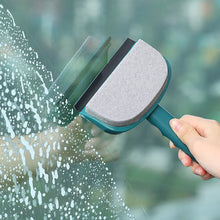 Load image into Gallery viewer, Double Side Cleaning Squeegee Scraper Glass Wiper Mirror Cleaner Bathroom Silicone Cleaning Tool with Handle