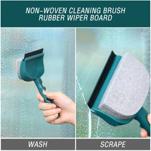 Load image into Gallery viewer, Double Side Cleaning Squeegee Scraper Glass Wiper Mirror Cleaner Bathroom Silicone Cleaning Tool with Handle