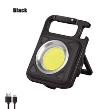 Load image into Gallery viewer, LED Flashlight Portable Pocket Work Light Keychain USB Rechargeable COB Lantern for Outdoor Camping Small Light Corkscrew