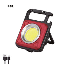 Load image into Gallery viewer, LED Flashlight Portable Pocket Work Light Keychain USB Rechargeable COB Lantern for Outdoor Camping Small Light Corkscrew