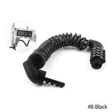 Load image into Gallery viewer, Helmet Lock Anti-theft 4 Digit Password MTB Road Bike Locks For Scooter Motorcycle Portable Cycling Bicycle Cable Lock