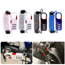 Load image into Gallery viewer, Bicycle Anti-Theft Motorcycle Three-Digit Password Combination Safety Rope Wire Rope Helmet Lock Safety Rope Lock