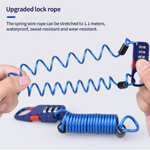 Load image into Gallery viewer, Bicycle Anti-Theft Motorcycle Three-Digit Password Combination Safety Rope Wire Rope Helmet Lock Safety Rope Lock