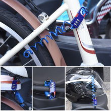 Load image into Gallery viewer, Bicycle Anti-Theft Motorcycle Three-Digit Password Combination Safety Rope Wire Rope Helmet Lock Safety Rope Lock