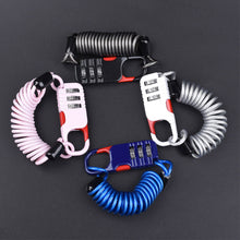 Load image into Gallery viewer, Bicycle Anti-Theft Motorcycle Three-Digit Password Combination Safety Rope Wire Rope Helmet Lock Safety Rope Lock