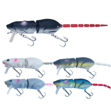 Load image into Gallery viewer, 15.5CM Topwater rat wakebait Multi-section Mouse Lure Artificial Bait Rat Minnow Lure Wobbler Fishing Pesca bass lures