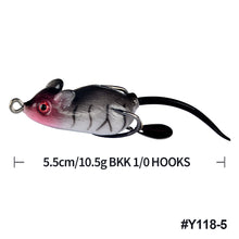 Load image into Gallery viewer, 5.5cm Fishing Lure Bait Multi Section Bionic Decoy Simulation Hard Bait Mouse Artificial Decoy Floating Swing Decoy