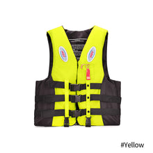 Load image into Gallery viewer, S -3XL Universal Outdoor Swimming Boating Driving Vest Survival Suit Polyester Life Jacket For Adult Children With Pipe