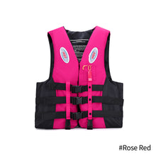 Load image into Gallery viewer, S -3XL Universal Outdoor Swimming Boating Driving Vest Survival Suit Polyester Life Jacket For Adult Children With Pipe